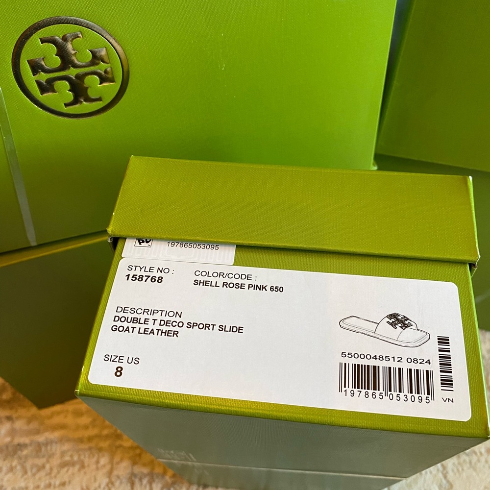 Tory Burch Women’s Double T Deco Slide Sandals - Picture 6 of 6